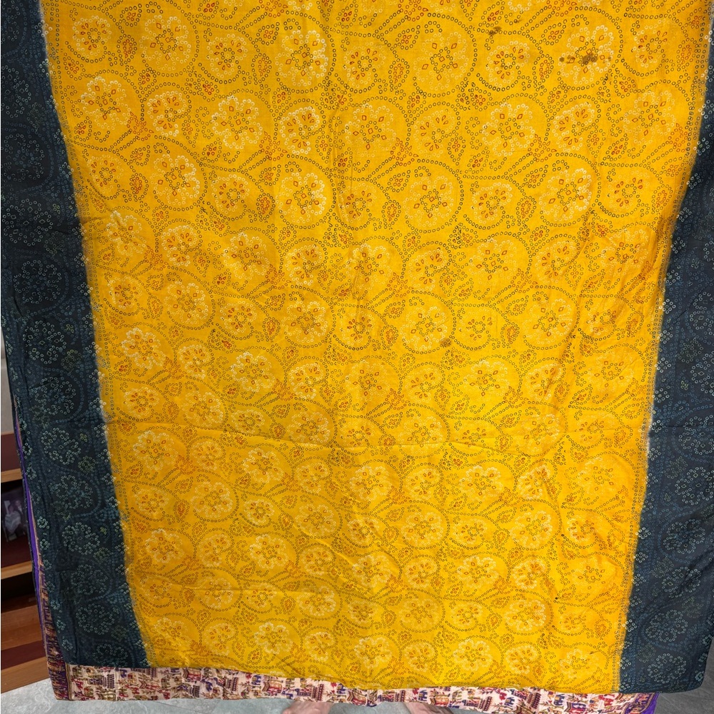 Elegant Handmade Quilt from Saris